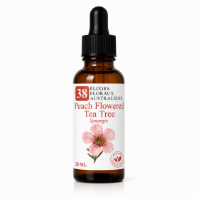 Flacon de Peach Flowered Tea Tree Synergie - Élixirs de Fleurs