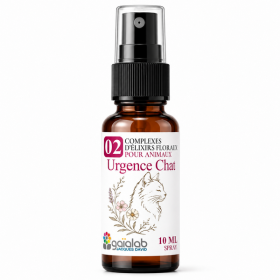Flacon de l'élixir floral Urgence Chat spray - Élixirs de Fleurs