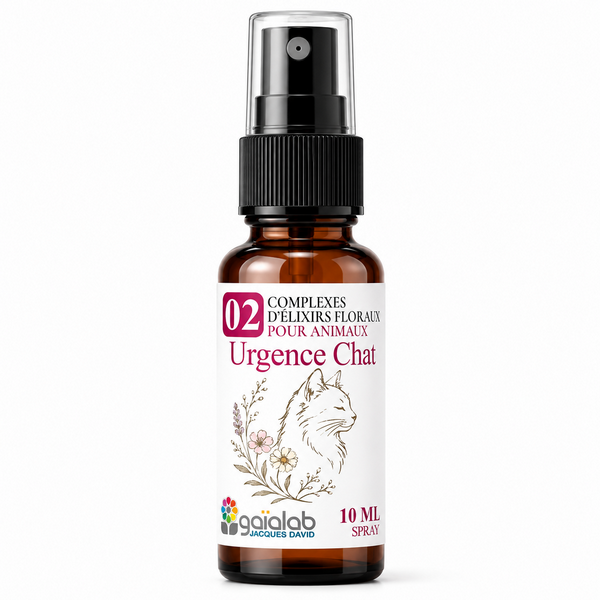 Flacon de l'élixir floral Urgence Chat spray - Élixirs de Fleurs
