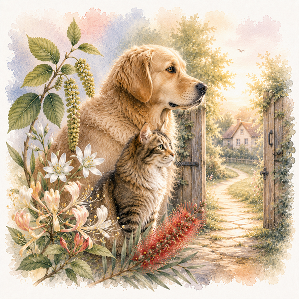Présentation de l'élixir floral "Renouveau" pour chien et chat - Élixirs de Fleurs