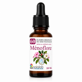 Flacon de l'élixir floral compte goutte "MénoFlore" - Élixirs de Fleurs