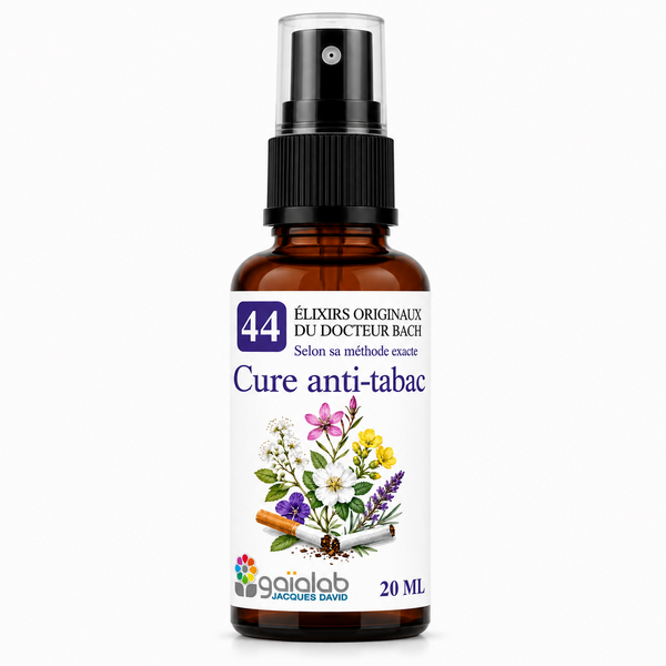 Flacon de l'élixir floral spray "Cure anti-tabac" cure complète - Élixirs de Fleurs