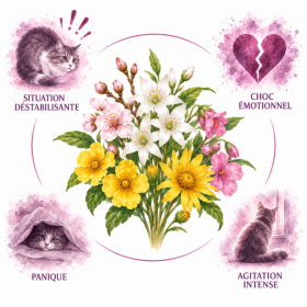 Fleurs de l'élixir floral Urgence Chat spray - Élixirs de Fleurs